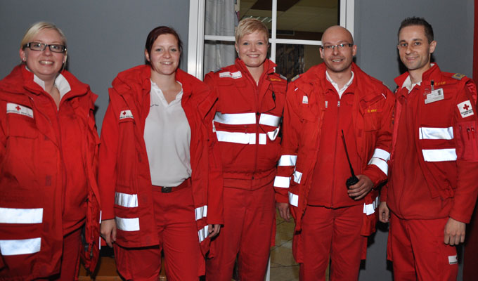 Das fünfköpfige Team des Roten Kreuzes hatte eine ruhige Nacht in Gussendorf